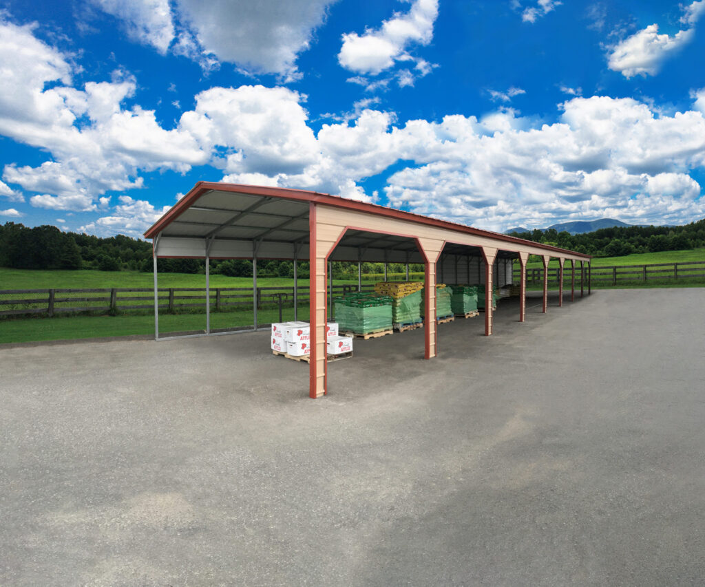 20' x 80' x 9' - Long Metal Carport Featured Building 153 Original Picture 1 scaled 1 Express Carport