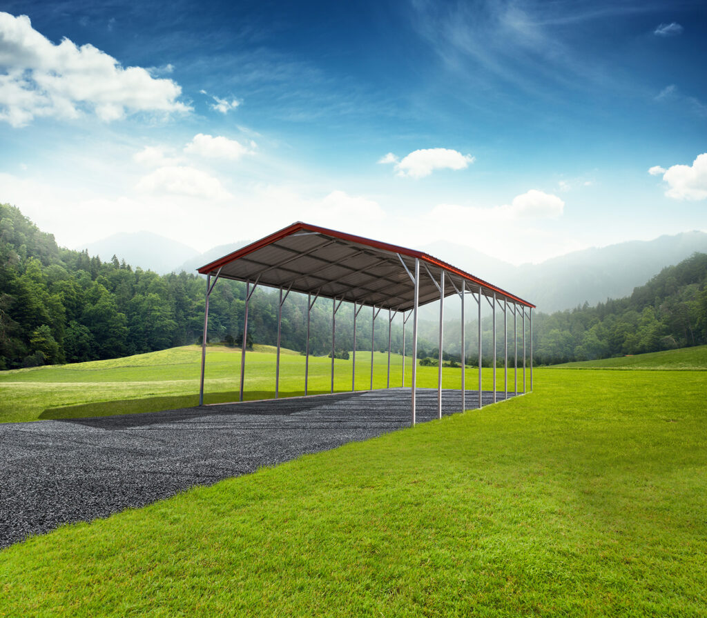 20' x 40' x 12' - Metal Carport Featured Building 156 Original Picture 1 Express Carport